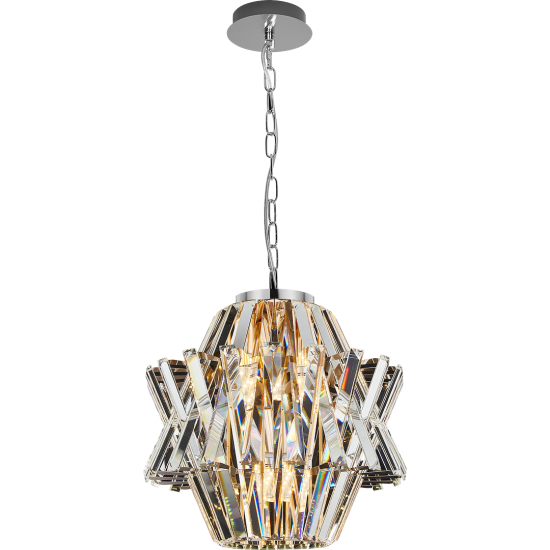 Milagro Crown króm kristály függesztett lámpa (MIL-ML0400) E14 4 izzós IP20