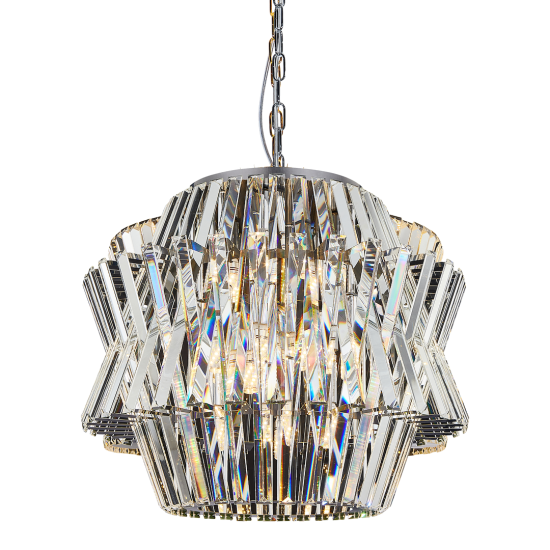 Milagro Crown króm kristály függesztett lámpa (MIL-ML0402) E14 12 izzós IP20