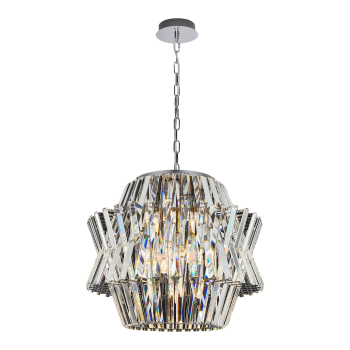 Milagro Crown króm kristály függesztett lámpa (MIL-ML0402) E14 12 izzós IP20