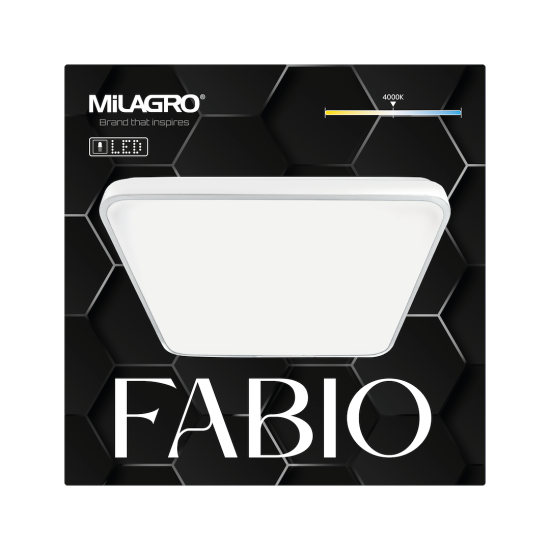 Milagro Fabio fehér LED mennyezeti lámpa (MIL-ML7934) LED 1 izzós IP20