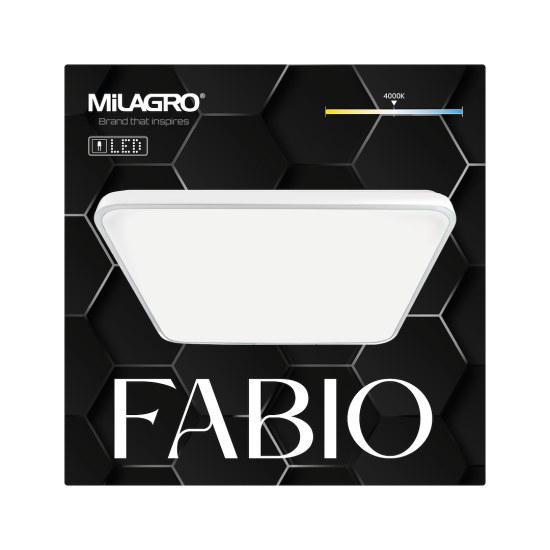 Milagro Fabio fehér LED mennyezeti lámpa (MIL-ML7936) LED 1 izzós IP20