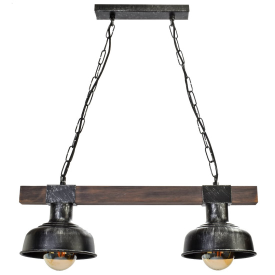 Milagro Faro fekete-barna függesztett lámpa (MIL-MLP6242) E27 2 izzós IP20