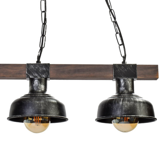 Milagro Faro fekete-barna függesztett lámpa (MIL-MLP6243) E27 3 izzós IP20