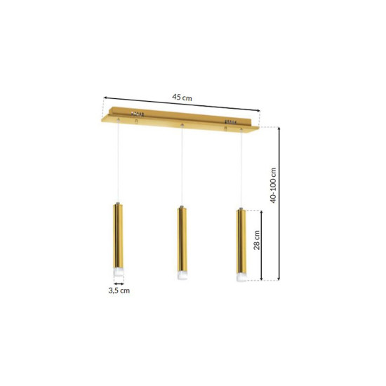 Milagro Goldie sárga LED függesztett lámpa (MIL-ML5714) LED 1 izzós IP20