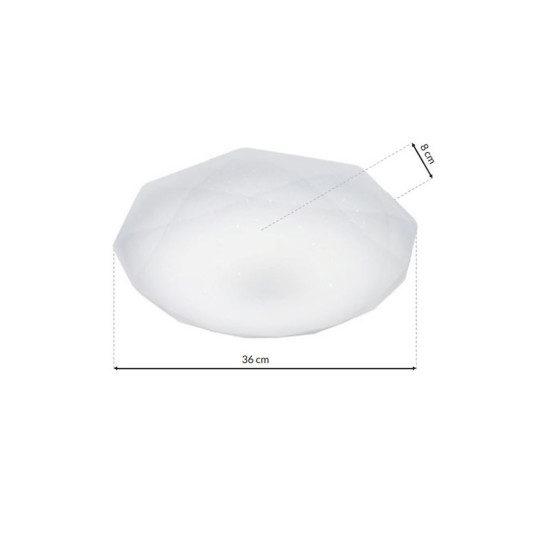 Milagro Hex fehér LED mennyezeti lámpa (MIL-EK75320) LED 1 izzós IP20