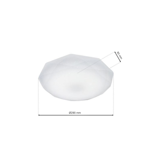 Milagro Hex fehér LED mennyezeti lámpa (MIL-EK76188) LED 1 izzós IP20