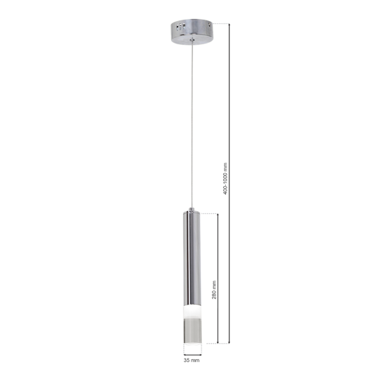 Milagro Ice króm LED függesztett lámpa (MIL-ML321) LED 1 izzós IP20