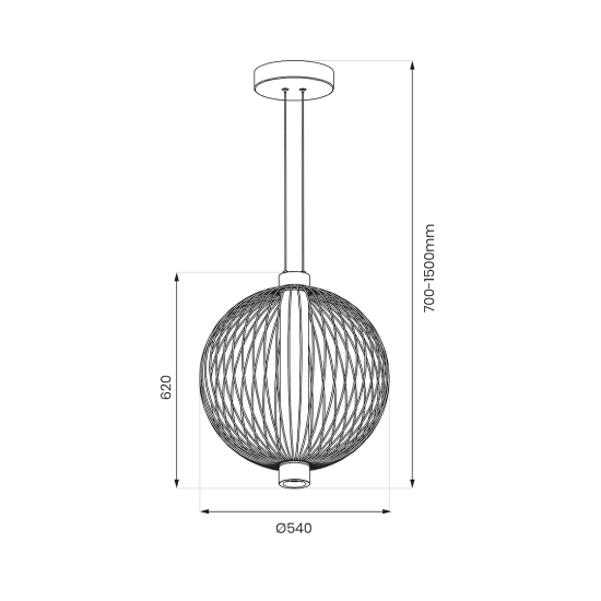 Milagro Kyoto fekete LED függesztett lámpa (MIL-ML0527) LED 1 izzós IP20