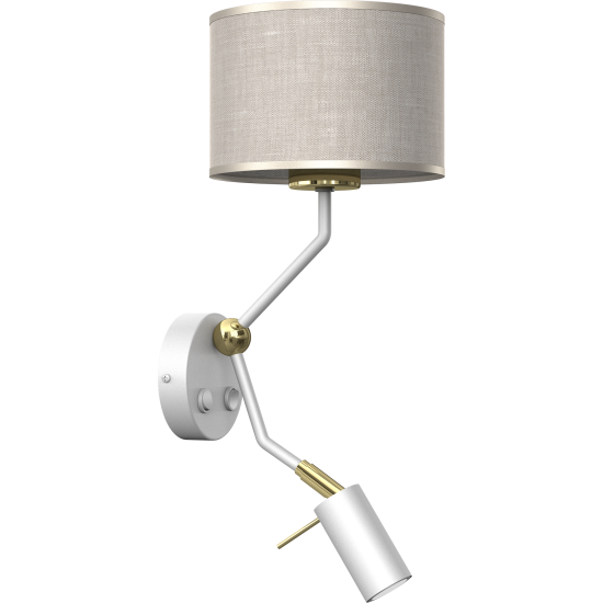 Milagro Lino fehér fali lámpa (MIL-MLP7494) E27+LED 2 izzós IP20