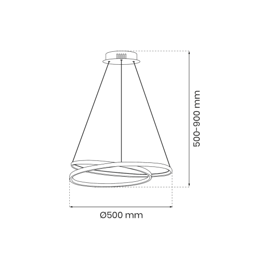 Milagro Lucero fekete LED függesztett lámpa (MIL-ML7948) LED 1 izzós IP20