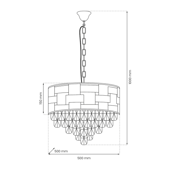Milagro Luxuria arany kristály függesztett lámpa (MIL-ML8895) E14 9 izzós IP20