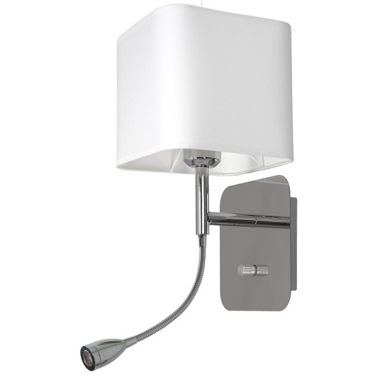 Milagro Napoli fehér-króm fali lámpa (MIL-ML63600) E27+LED 2 izzós IP20