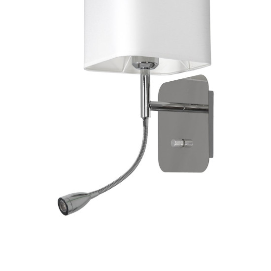 Milagro Napoli fehér-króm fali lámpa (MIL-ML63600) E27+LED 2 izzós IP20