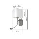 Milagro Napoli fehér-króm fali lámpa (MIL-ML63600) E27+LED 2 izzós IP20