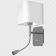 Milagro Napoli fehér-króm fali lámpa (MIL-ML63600) E27+LED 2 izzós IP20
