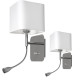 Milagro Napoli fehér-króm fali lámpa (MIL-ML63600) E27+LED 2 izzós IP20