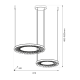 Milagro Nest fekete LED függesztett lámpa (MIL-ML0525) LED 1 izzós IP20