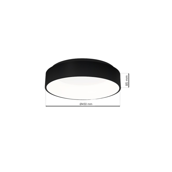Milagro Ohio fekete LED mennyezeti lámpa (MIL-ML3832) LED 1 izzós IP20