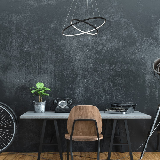 Milagro Orion fekete LED függesztett lámpa (MIL-ML508) LED 1 izzós IP20