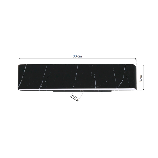 Milagro Pierce fekete LED fali lámpa  (MIL-ML6471) LED 1 izzós IP20