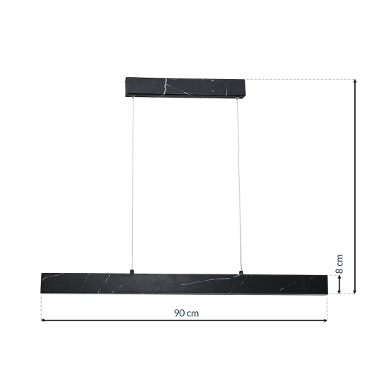 Milagro Pierce fekete LED függesztett lámpa (MIL-ML6473) LED 1 izzós IP20