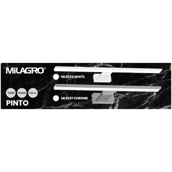 Milagro Pinto fehér LED képvilágító (MIL-ML8235) LED 1 izzós IP20