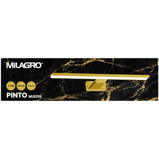 Milagro Pinto arany-fehér LED képvilágító (MIL-ML8238) LED 1 izzós IP20