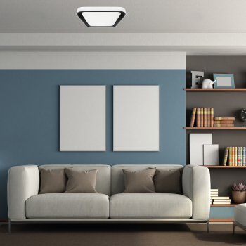 Milagro Quadro fehér-fekete távirányítós LED mennyezeti lámpa (MIL-ML7929) LED 1 izzós IP20