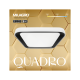 Milagro Quadro fehér-fekete távirányítós LED mennyezeti lámpa (MIL-ML7929) LED 1 izzós IP20