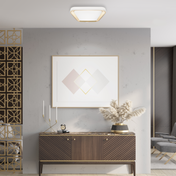 Milagro Quadro arany-fehér távirányítós LED mennyezeti lámpa (MIL-ML7930) LED 1 izzós IP20