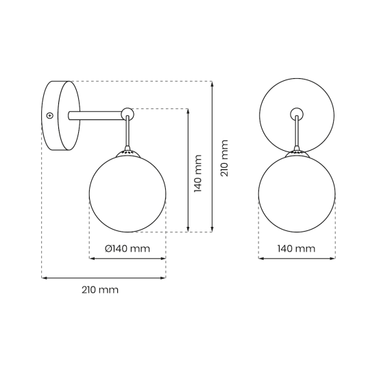 Milagro Reflex fekete-füstszínű fali lámpa (MIL-MLP8412) E14 1 izzós IP20
