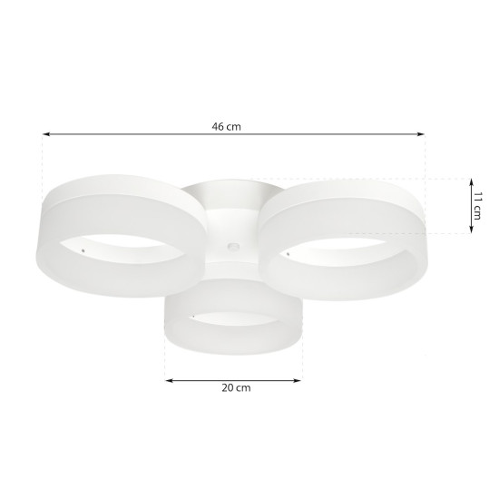 Milagro Ring fehér LED mennyezeti lámpa (MIL-ML166) LED 1 izzós IP20