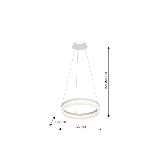 Milagro Ring fehér LED függesztett lámpa (MIL-ML405) LED 1 izzós IP20