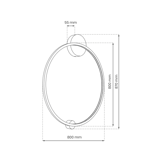 Milagro Saturno fekete vízvédett LED fali lámpa  (MIL-ML8860) LED 1 izzós IP44
