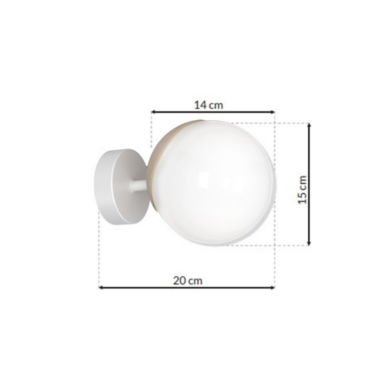 Milagro Sfera fehér fali lámpa (MIL-MLP5423) E14 1 izzós IP20