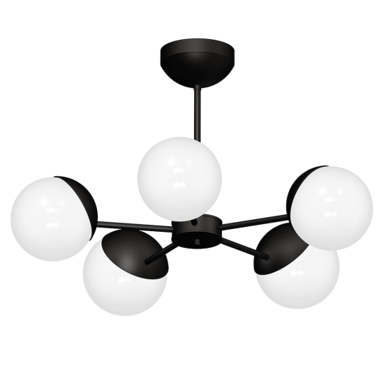 Milagro Sfera fekete-fehér függesztett lámpa (MIL-MLP8866) E14 5 izzós IP20