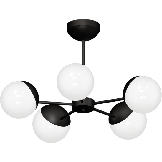 Milagro Sfera fekete-fehér függesztett lámpa (MIL-MLP8866) E14 5 izzós IP20