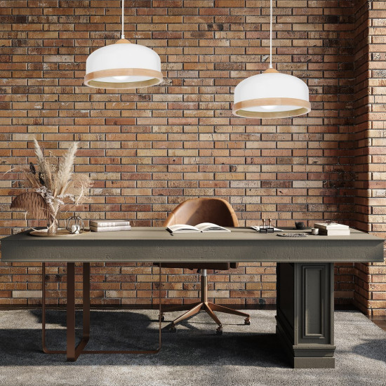 Milagro Studio fehér-barna függesztett lámpa (MIL-MLP8849) E27 1 izzós IP20