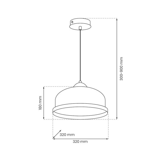 Milagro Studio fehér-barna függesztett lámpa (MIL-MLP8849) E27 1 izzós IP20