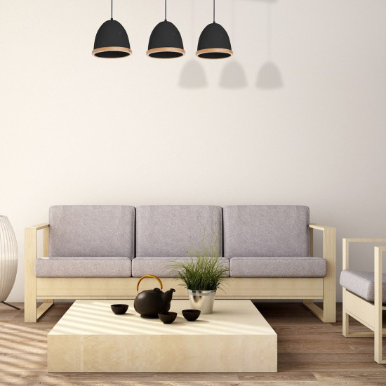 Milagro Studio fekete-barna függesztett lámpa (MIL-MLP8852) E27 3 izzós IP20
