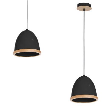 Milagro Studio fekete-barna függesztett lámpa (MIL-MLP8853) E27 1 izzós IP20