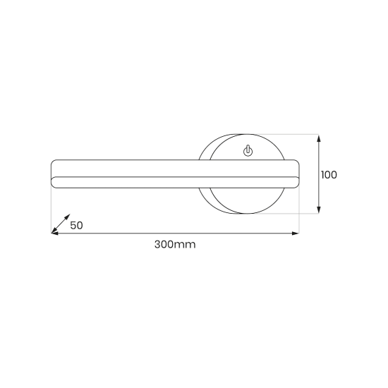 Milagro Sydney fekete LED fali lámpa  (MIL-ML6346) LED 1 izzós IP20