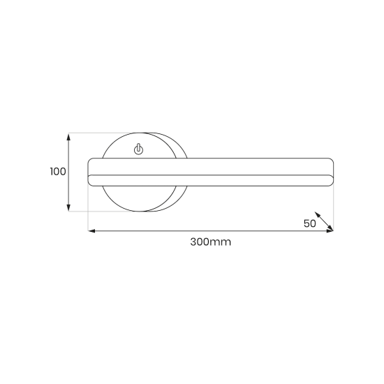 Milagro Sydney fekete LED fali lámpa  (MIL-ML6348) LED 1 izzós IP20