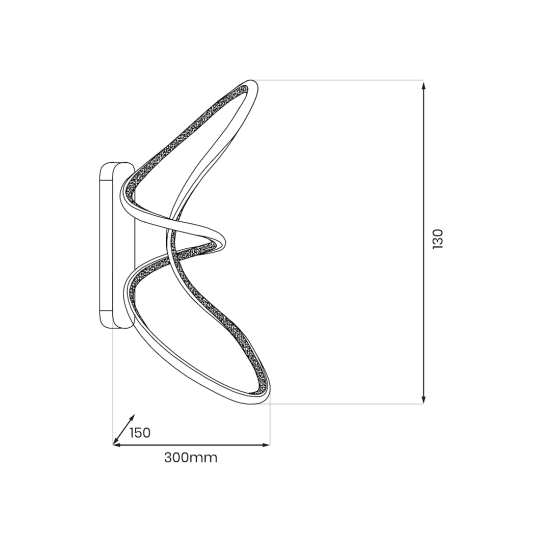 Milagro Tesoro fekete LED fali lámpa  (MIL-ML1052) LED 1 izzós IP20