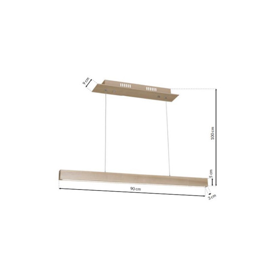 Milagro Timber barna LED függesztett lámpa (MIL-MLP568) LED 1 izzós IP20