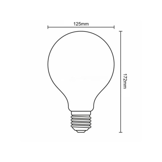 Nedes E27 LED izzó 2W-2000K-Love-filament átlátszó filament LED izzó (NED-ZS112) E27