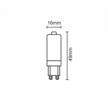 Nedes G9 LED izzó 4W 2800 Kelvin-40W-ot kiváltó   LED izzó (NED-ZLS614C) G9