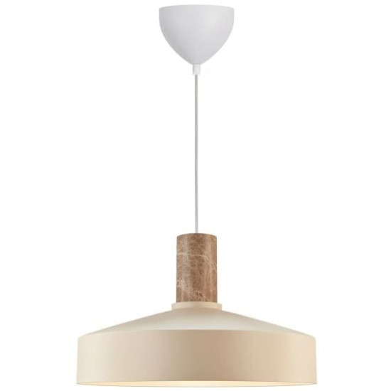 Nordlux Elvas bézs-fehér függesztett lámpa (NOR-2512013009) E27 1 izzós IP20