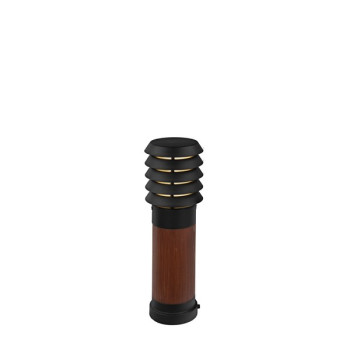 Norlys Alta Wood barna-fekete LED kültéri állólámpa (NO-1670BL) LED 1 izzós IP65