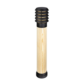 Norlys Alta Wood natúr-fekete LED kültéri állólámpa (NO-1673BL) LED 1 izzós IP65